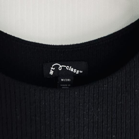 Art Class Flowy Dress Black Ribbed Size Medium - Picture 5 of 6